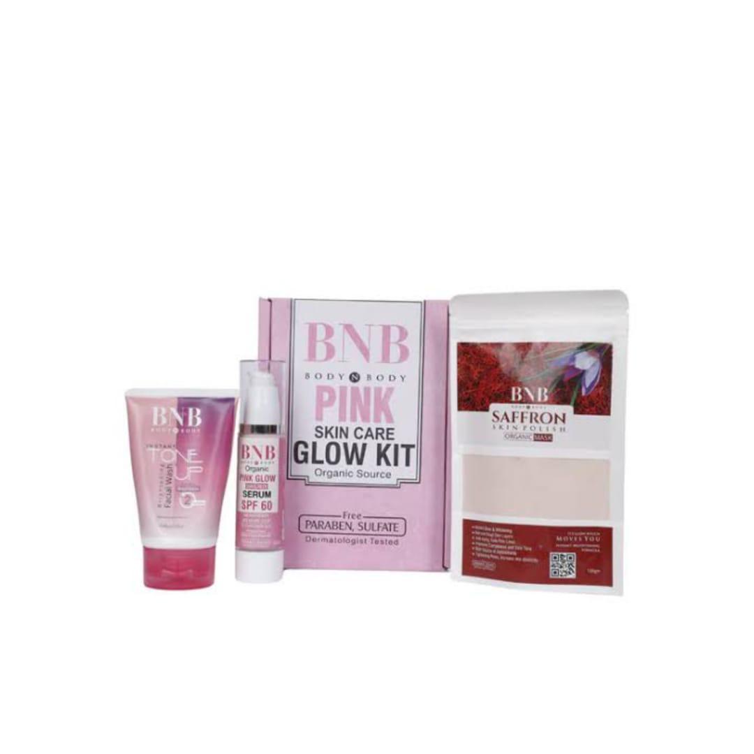 BNB 3-in-1 Original Pink Glowing Kit – Brightening, Hydrating & Revitalizing Skincare Set