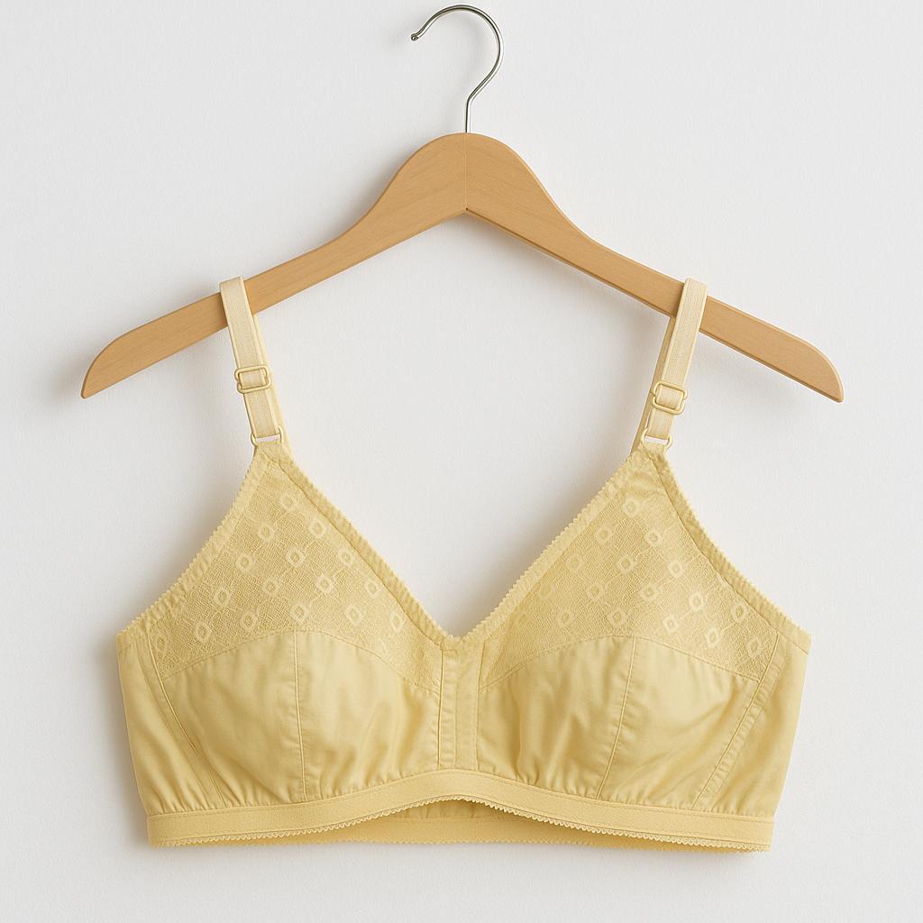 Comfortable Cotton Embroidered Non-Padded Bra