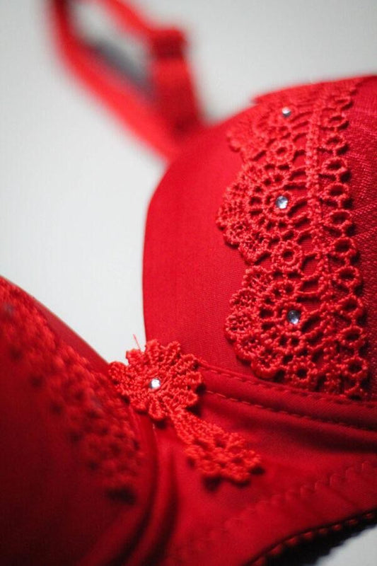 1 PC Cotton Lace Padded Bra