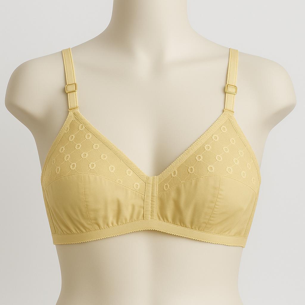 Comfortable Cotton Embroidered Non-Padded Bra