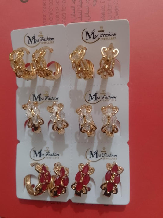 Antique Plated Artificial Stone Earrings - Lush and Luxe