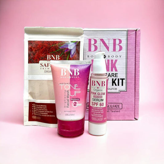 BNB 3-in-1 Original Pink Glowing Kit – Brightening, Hydrating & Revitalizing Skincare Set