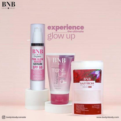 BNB 3-in-1 Original Pink Glowing Kit – Brightening, Hydrating & Revitalizing Skincare Set