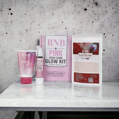 BNB 3-in-1 Original Pink Glowing Kit – Brightening, Hydrating & Revitalizing Skincare Set
